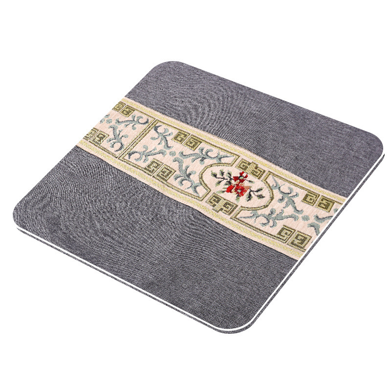 Gray cotton and linen moxa velvet cushion [non-heating style]