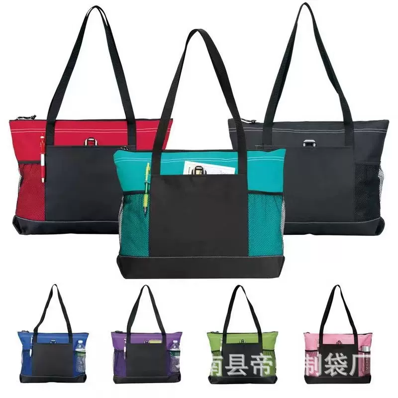 亚马逊特卖600D牛津布手提袋大容量慵懒风手拎单肩包购物袋托特包