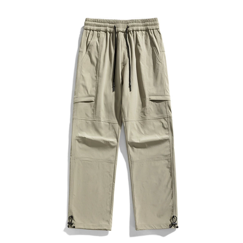 2024 весна и осень свободная повседневная прямая брюки высокого качества функции шкуры