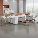 Столк сотрудников офисного стола и комбинация стул Простые современные 4 человека, 6 человек, экран экрана компьютерного стола экрана