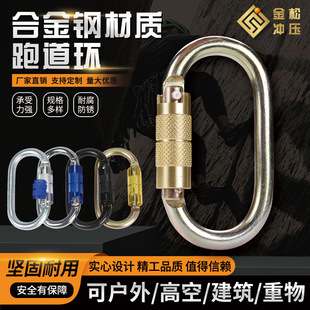 23KN Steel Mountaineering Buckle Automatic Lock Outdoor Rock Climbing Mountaineering Hook Yoga Hammock Runway Buckle High Altitude Fire Fighting Hook