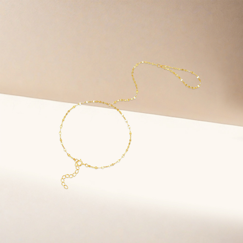 Solid Color Pattern All Seasons Season 1 Piece 925 Sterling Silver Solid Color Coffee Bean Chain Bracelets Mitten-type Bracelet