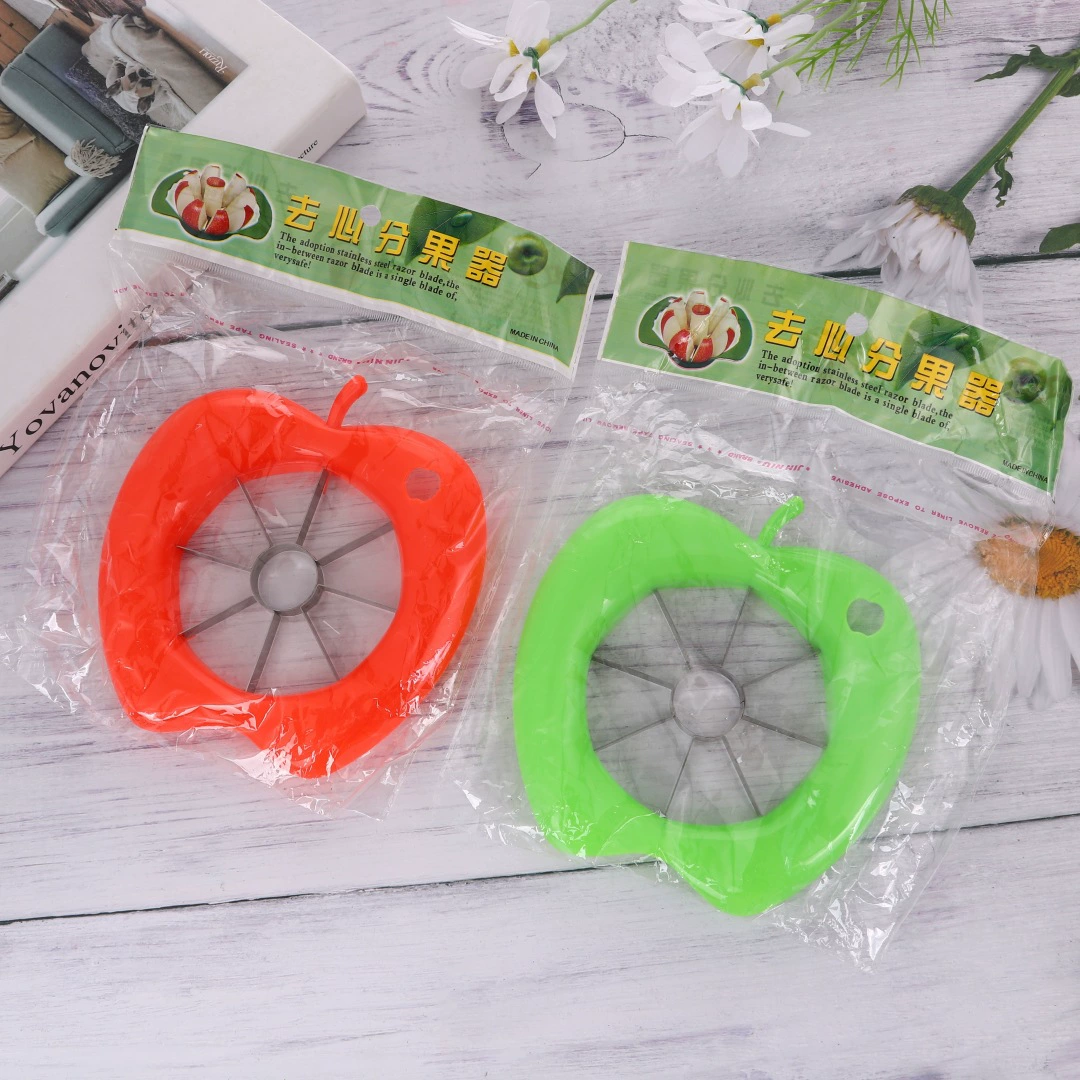 Самостоятельно производимый и продаваемый большой фруктовый резак в форме яблока, оптовая продажа, пластиковый резак для яблок, резак для яблок из нержавеющей стали, резак для фруктов