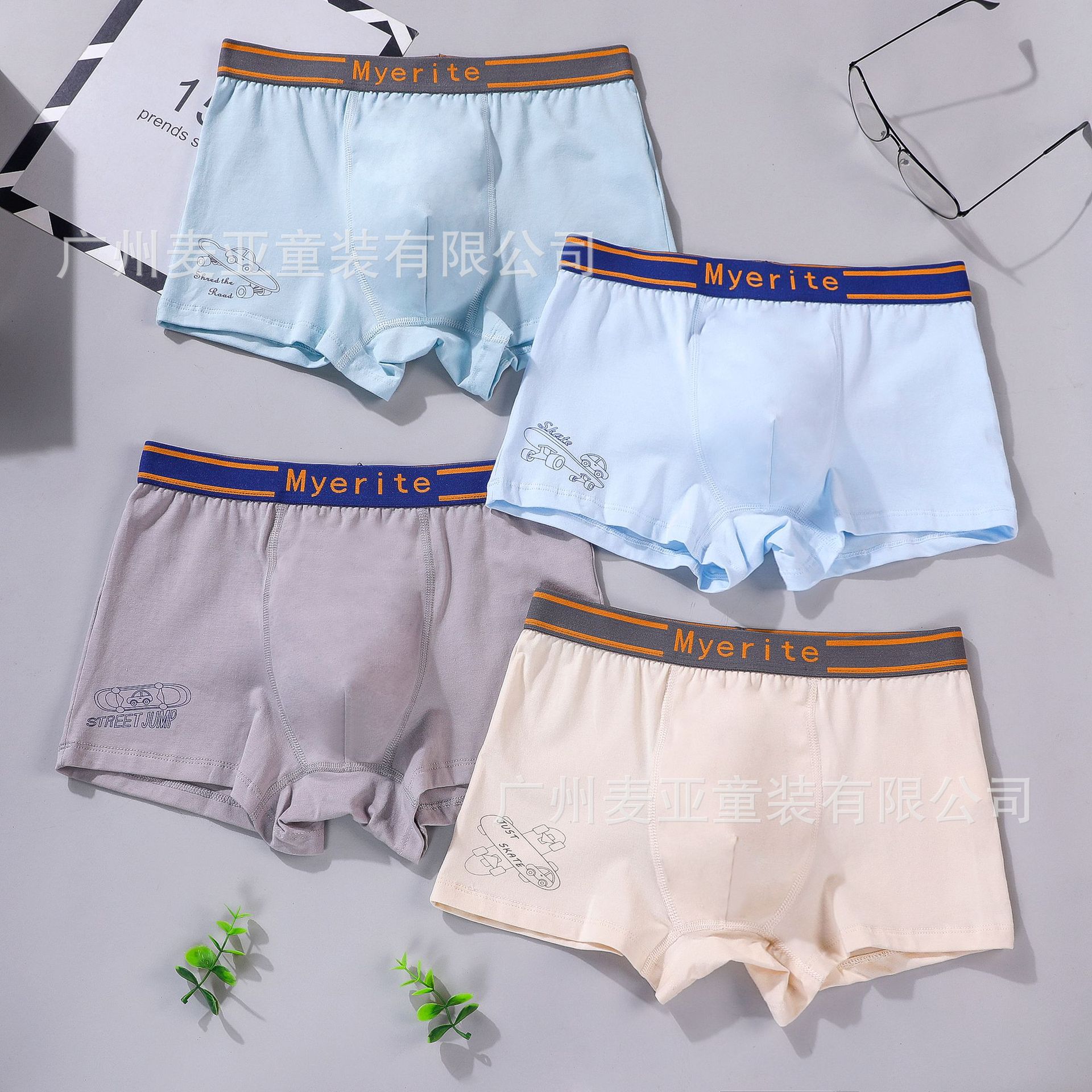 New Combed Cotton Teenager Boxer Underwear Big Boy Underwear Middle School Student Boxer Shorts