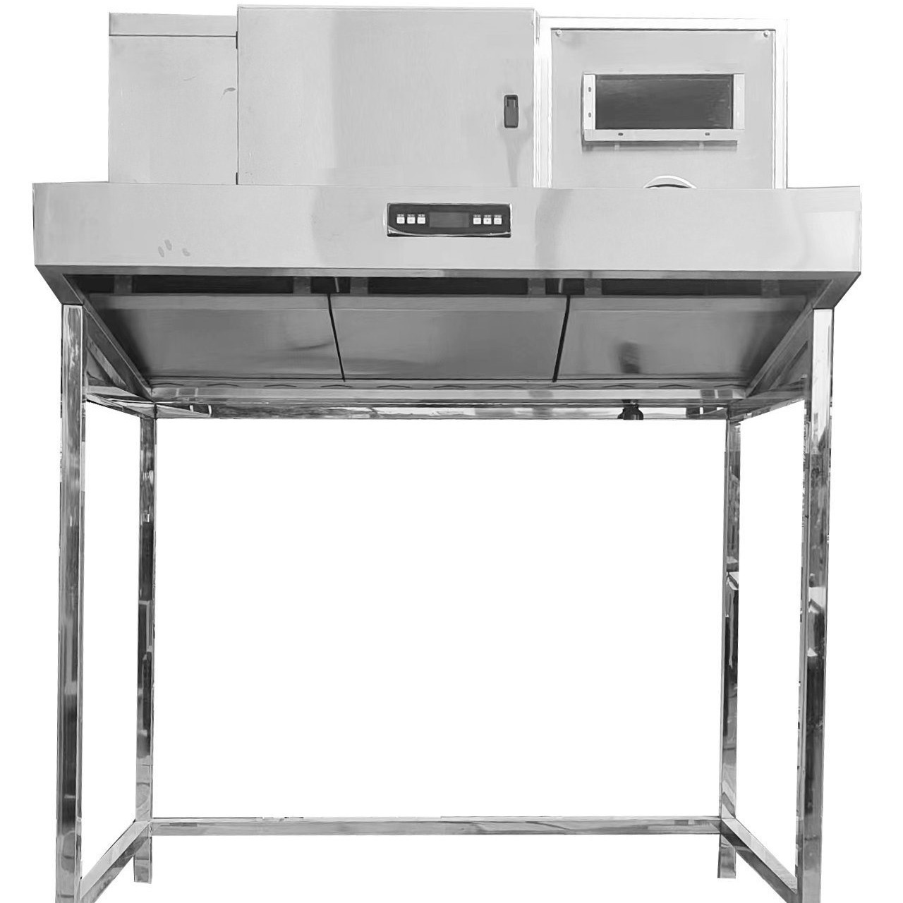 商用餐厅食堂厨房设备不锈钢烟罩静电式油烟一体机油烟净化器