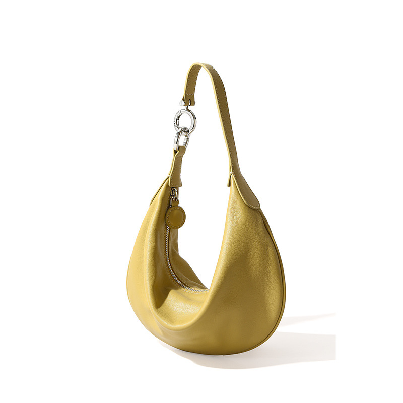 Genuine Leather Women's Bag Autumn 2026 New Arrival Luxury Underarm Bag High-End Handheld Dumpling Bag Cowhide Shoulder Bag - Thumbnail 6