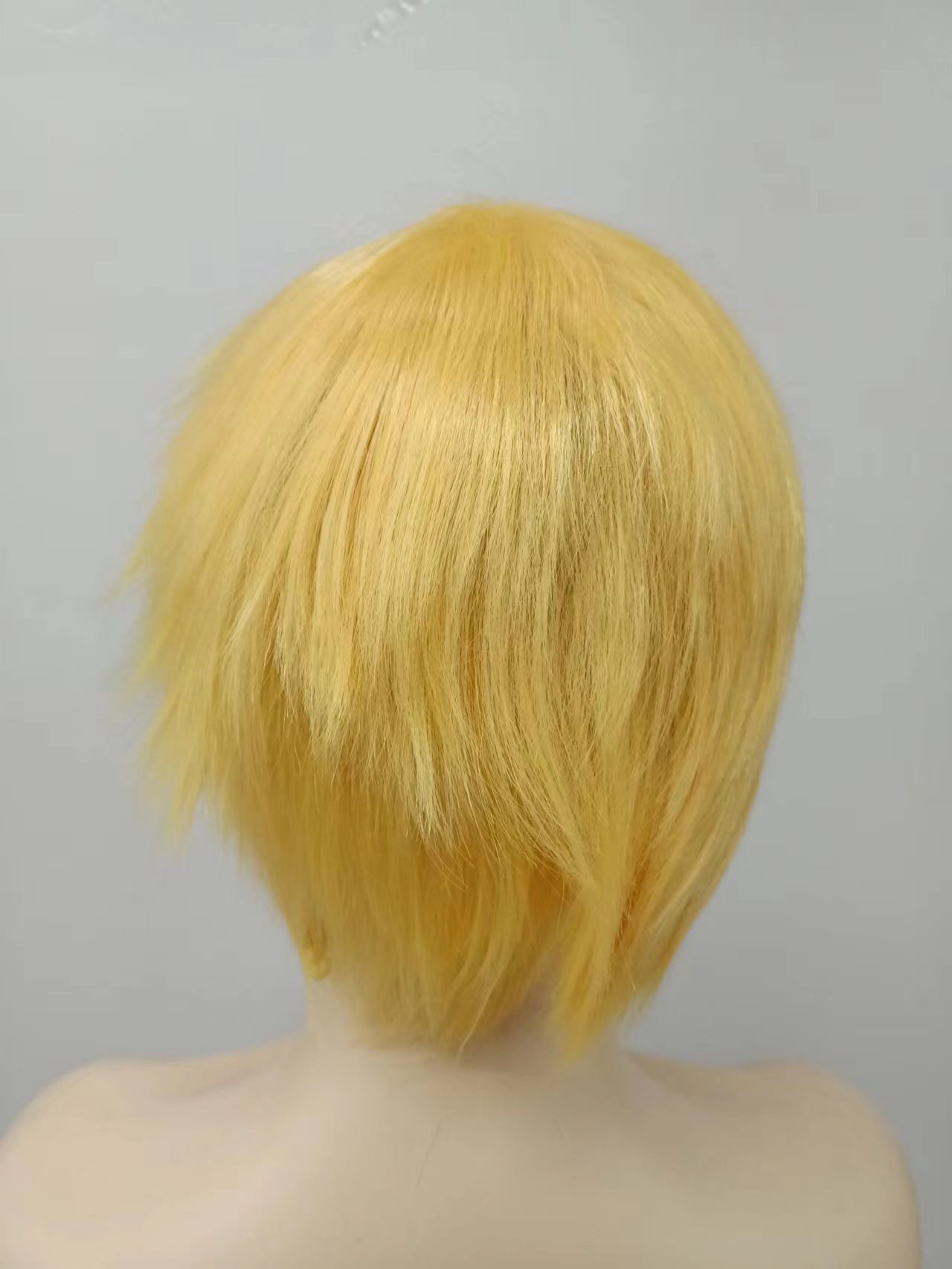 Peruca de fibra química al por mayor de alta temperatura seda corta pelucas gris mecanismo completo