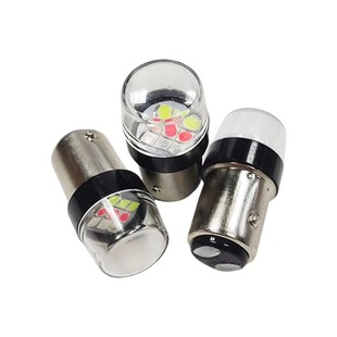 Motorcycle car LED highlight brake flash tail light 1157 brake light COB colorful flash RGB brake light
