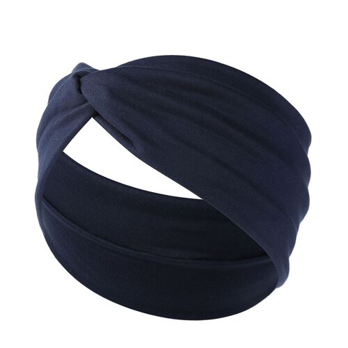 New European and American Crossed Knot Head Scarf, Solid Color Sports Yoga Sweat Headband for Women
