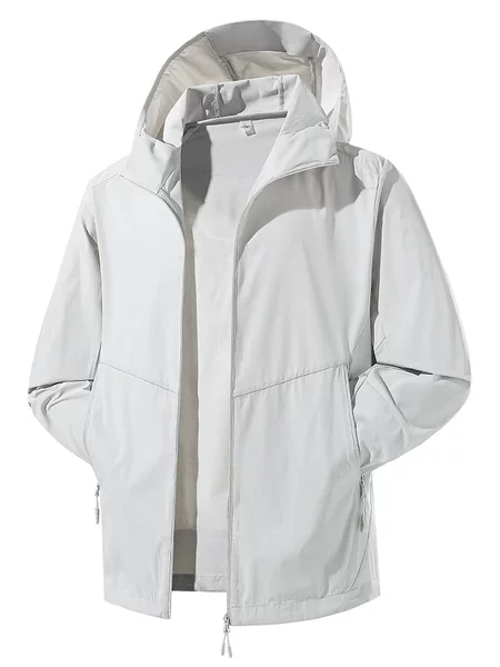 Cross-Border Windbreaker Jacket for Men, Size 8X, Large Size, Hooded, Waterproof, Quick-Dry Sports Coat, Team Workwear, Custom Logo
