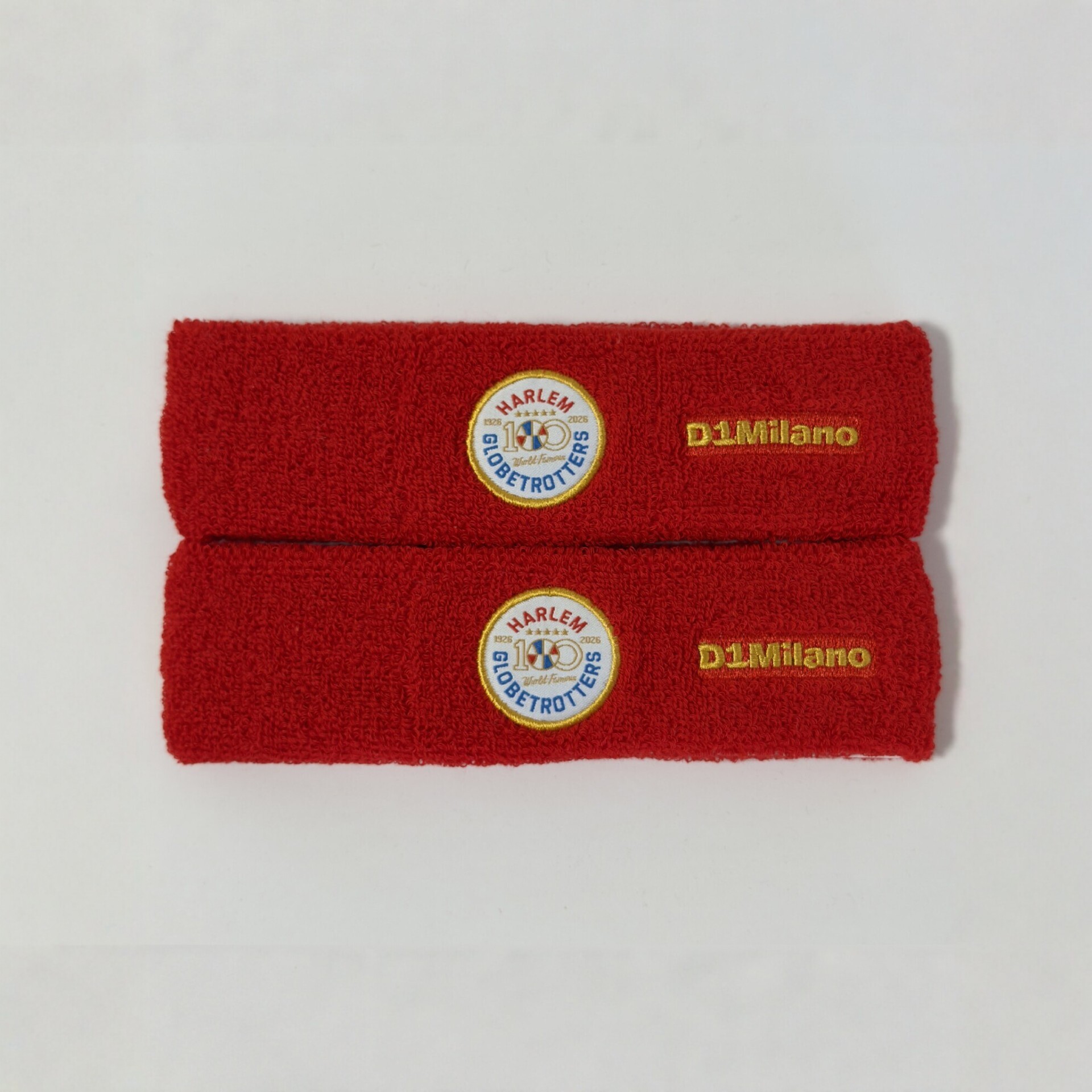 Cotton terry elastic sports headband with embroidered Harbin basketball team logo, sweat-absorbing and breathable