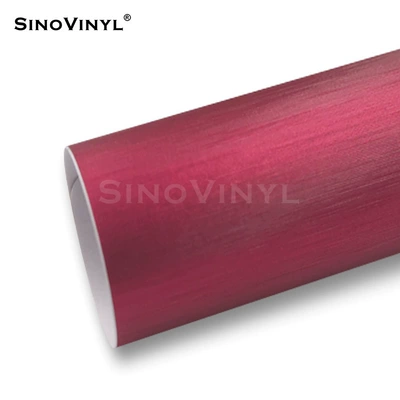 Automotive Film, change film brushed silver central control - 15218-m-brushed-ice-film-rose-red