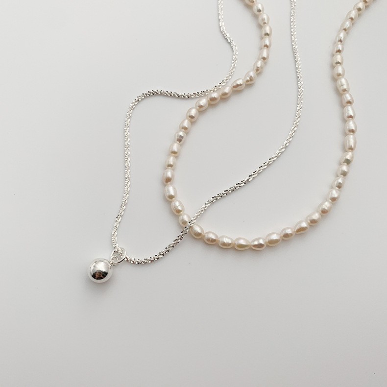 Daily Occasion Mixed materials Material Sweet Geometric Mixed Materials Irregular Plating Artificial Pearls Necklace 1 Piece