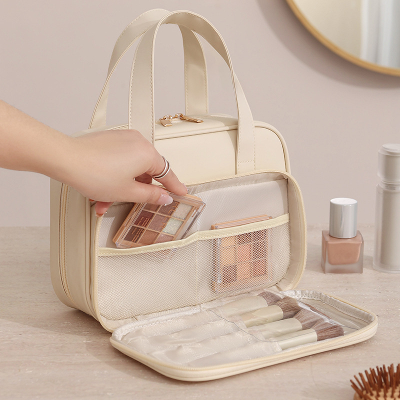 2025 nuevo NICE bolsas de lavado portátiles de cuatro cuadrados bolsas de maquillaje de viaje bolsa de almacenamiento de maquillaje impermeable gran capacidad