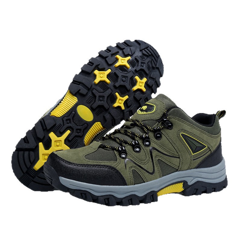 Zapatos de montaña al aire libre de explosión transfronteriza, zapatos de montaña antideslizantes y resistentes al desgaste para hombres, zapatos de montaña cruzada, amortiguación al aire libre