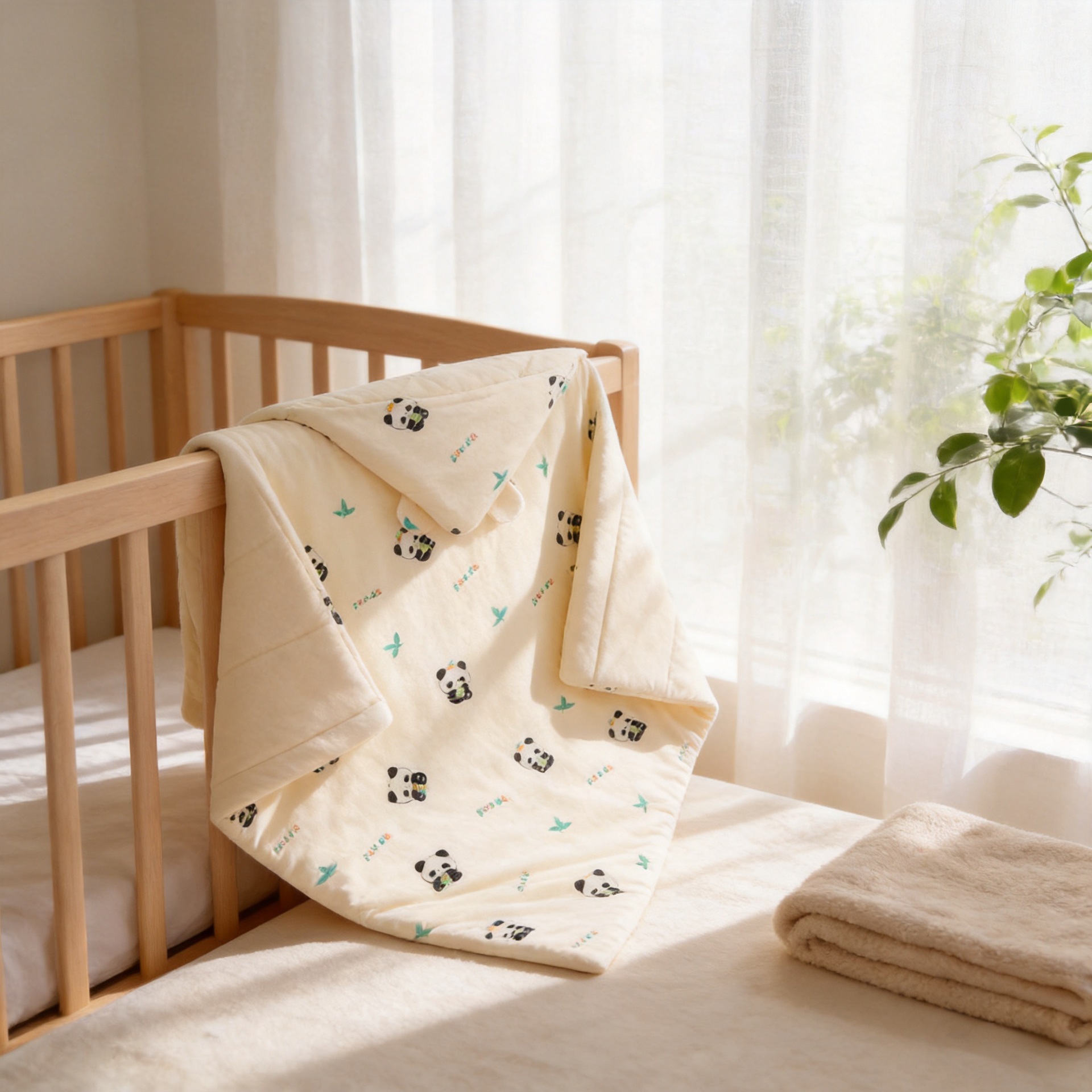 Newborn Baby Cotton Knitted Quilt Winter Pure Cotton Thickeneded Warm Quilt Sleeping Bag Cartoon Category a Baby Supplies