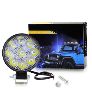 Cross-border dedicated car led work light round 9LED 27W thin spotlight off-road spotlight inspection light