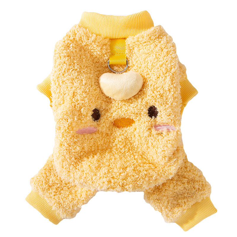 Otoño e invierno, gato, animal divertido, felpa de cuatro patas, gato sin pelo, abrigo, peluche, oso, ropa de gato para mascotas gruesa