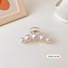 Metal hairgrip from pearl, crab pin, big shark, hairpins for bath, hair accessory