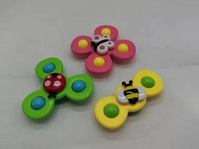 吸盘转转乐玩具 儿童趣味昆虫手指旋转陀螺摇铃宝宝浴室玩具批发|ms