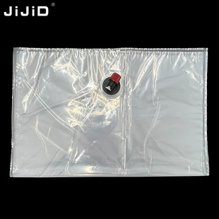 Low Barrier 10L Red Wine Bag Transparent Bag-In-Box Customized 5kg Dispensing Valve Juice Drink Bib Bag