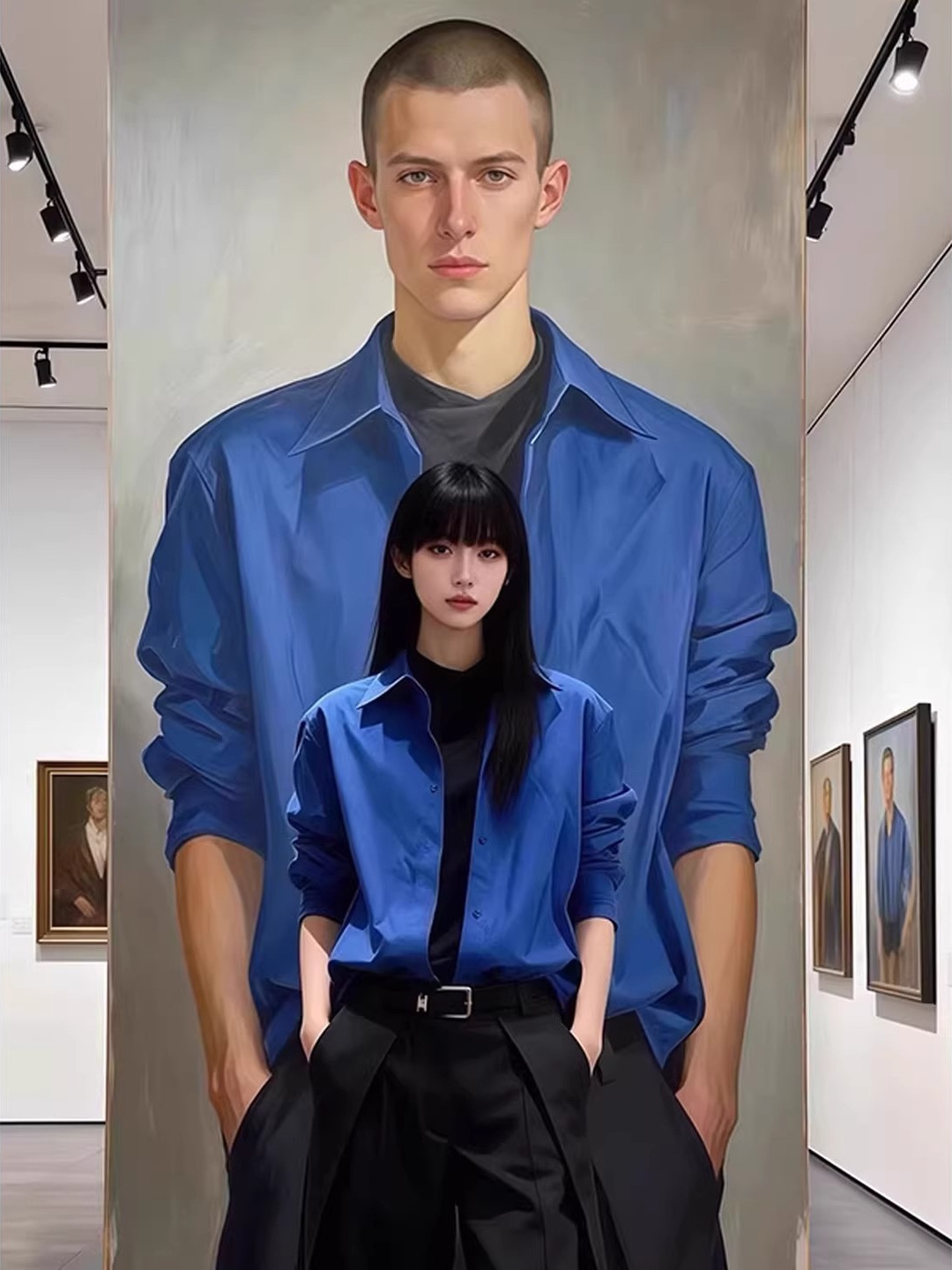 Blue spring shirt