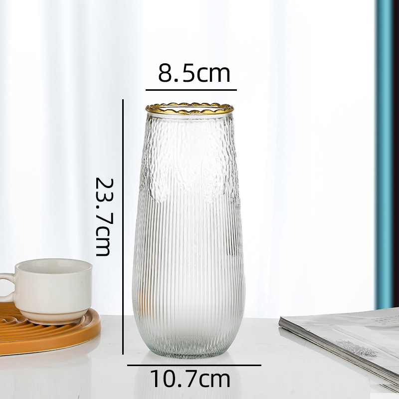 Luz de lujo nórdico hogar Luxor florero flores de aumento de agua Rosa lirio sala de estar escritorio simple decoraciones florero