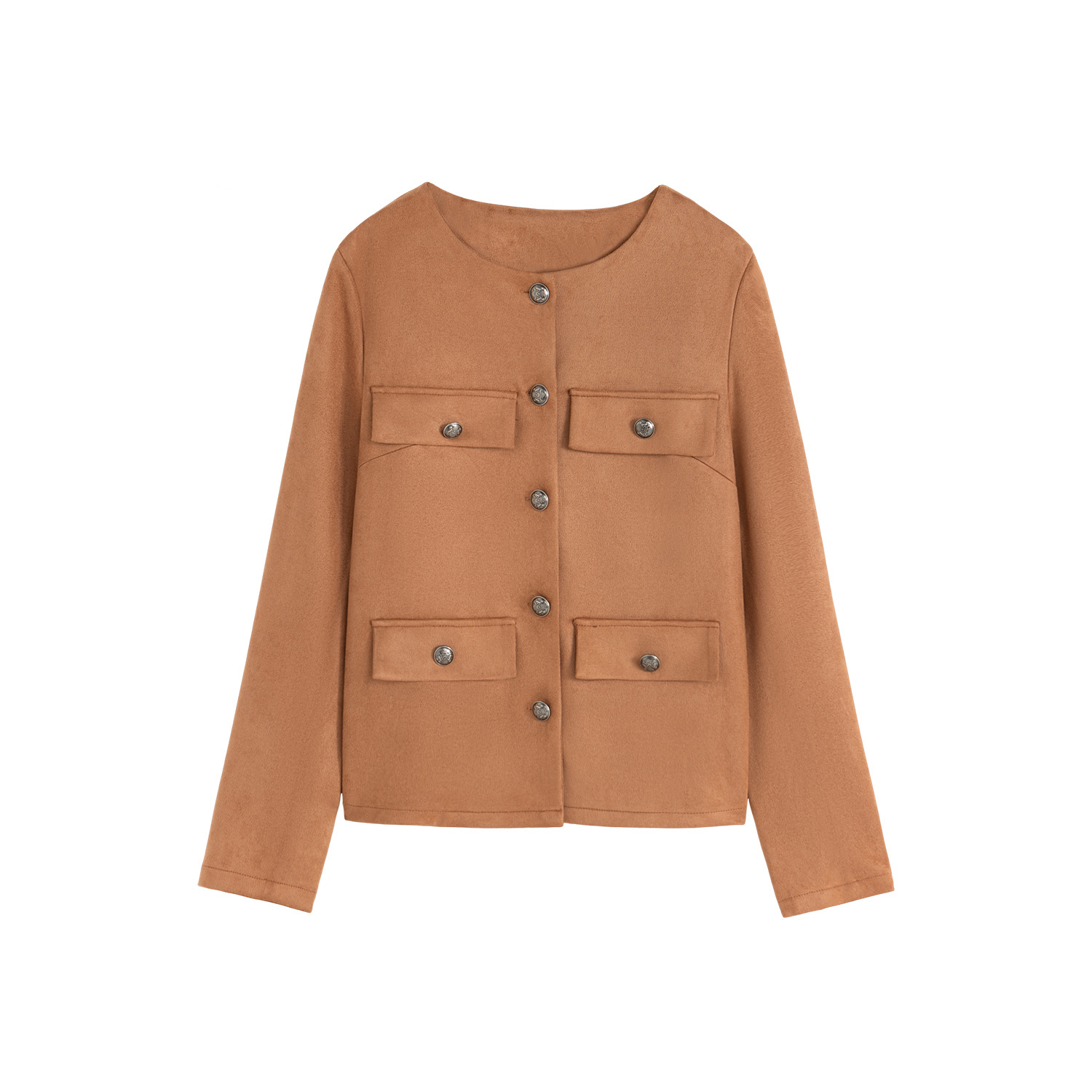 Retro long-sleeve, jacket for leisure, short cardigan, American style 5