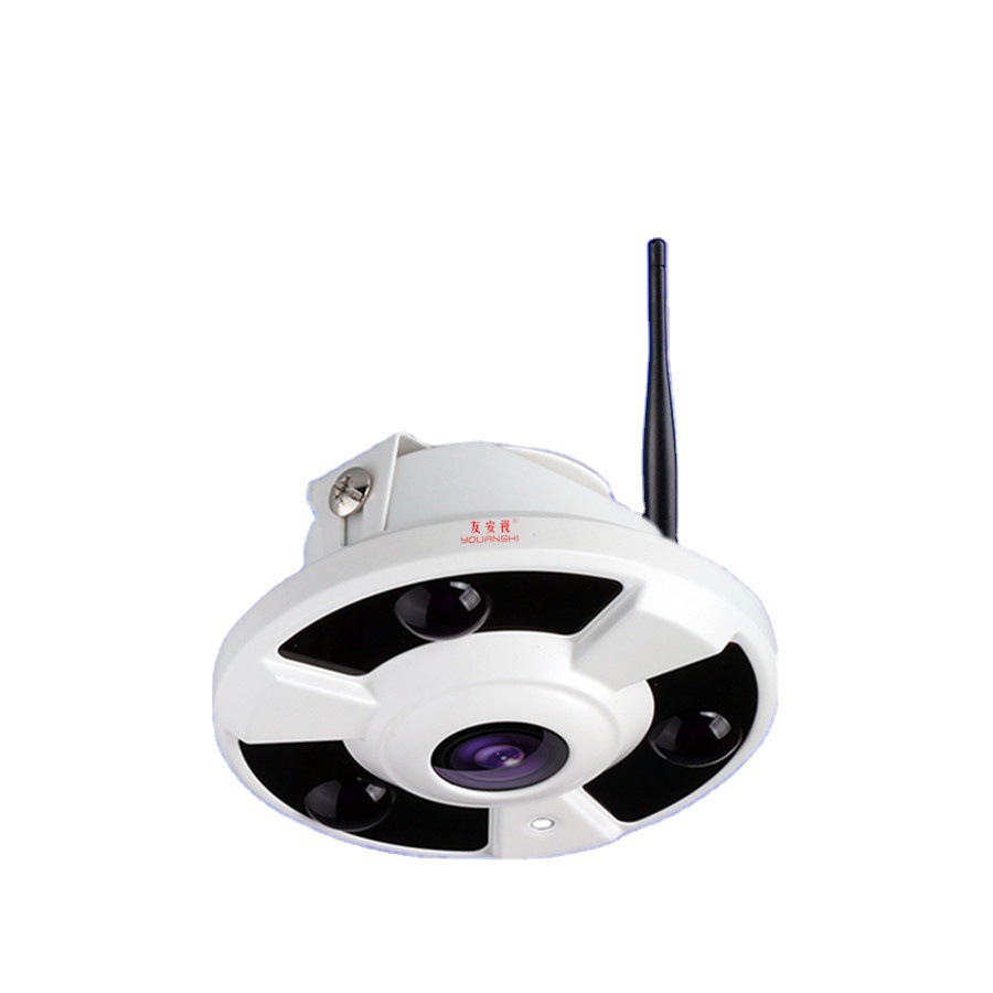 WIFI无线监控安防摄像机 1080p高清鱼眼运动摄像机全景