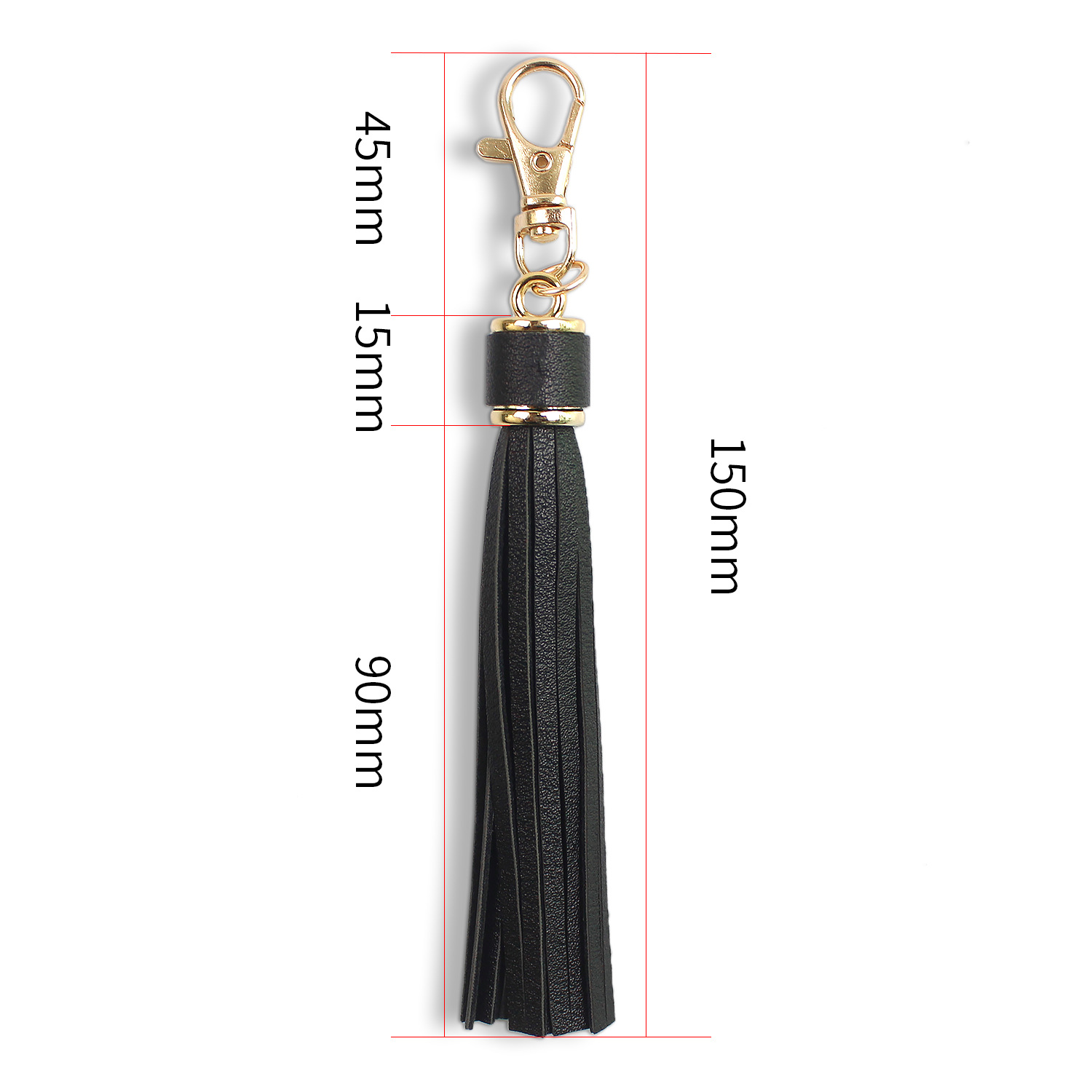 Pu Leather, Alloy Material Tassel Pattern Retro Tassel Pu Leather Alloy Unisex Bag Pendant Keychain