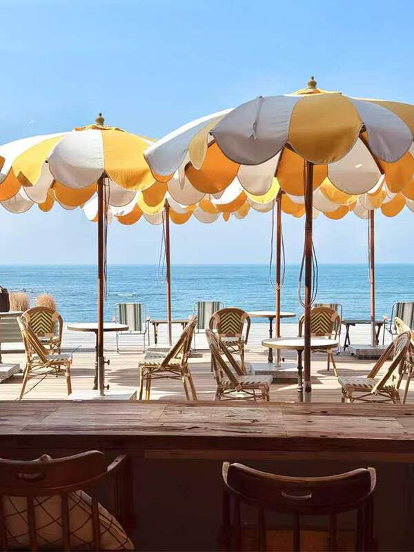 Outdoor Sunshade Umbrella for Beach, Swimming Pool, Garden, Market, Lawn, Wedding, Double-Layer Camping Umbrella with Wave Design and Tassels, Center-Pole Umbrella Outdoor Sunshade Umbrella for Beach, Swimming Pool, Garden, Market, Lawn, Wedding, Double-Layer Camping Umbrella with Wave Design and Tassels, Center-Pole Umbrella
