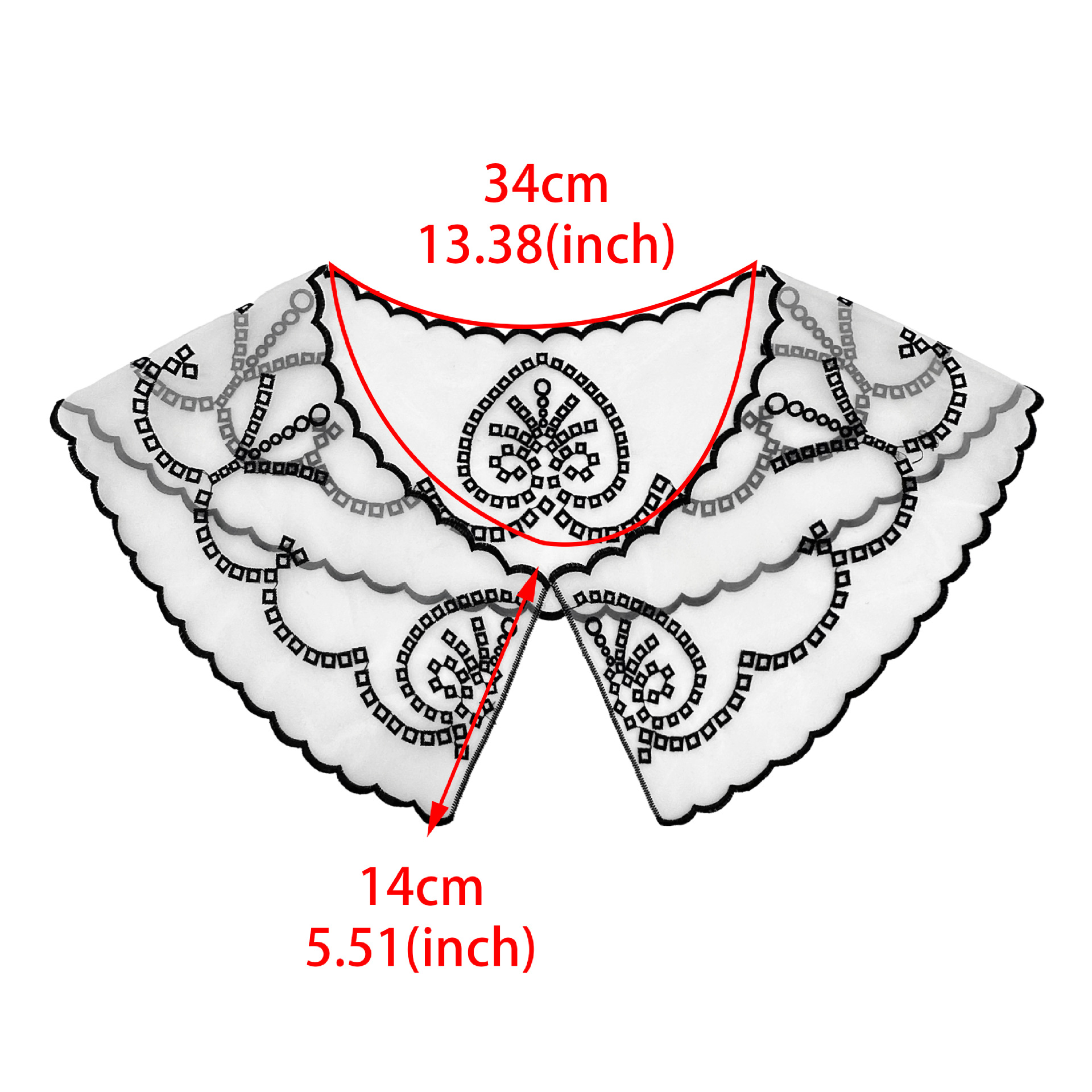 Accesorios de ropa nuevos niños encaje falso collar niños bordados flores ropa de una sola capa ropa infantil decoración de vestido image 6
