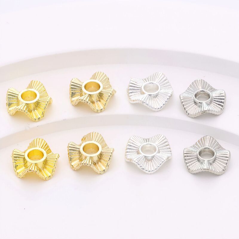 Wave Lace Stripesd Spacer 14K Gold-Filled Color-Preserving Baroque Style DIY Crystal Beaded Bracelet Necklace Accessories