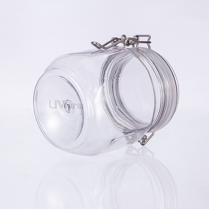 En stock dos Jin tarro de miel Tarjeta de plata ruso Linden miel botella de miel hebilla de plástico sellado frasco de calidad alimentaria