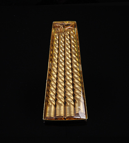 8-10寸电镀欧式螺纹长杆蜡烛金银红白彩色生日螺旋蜡烛装饰烛台用