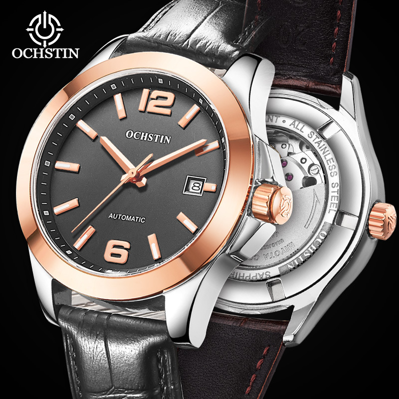 Swiss genuine goods OCHSTIN business automatic mechanical men's watch leather luminous mechanical watch manufacturer agent