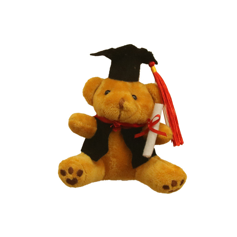 Doctorado de graduación Colgante de oso Juguete de peluche Ceremonia de graduación de la escuela Regalo conmemorativo Muñeca Llavero Colgante de bolso