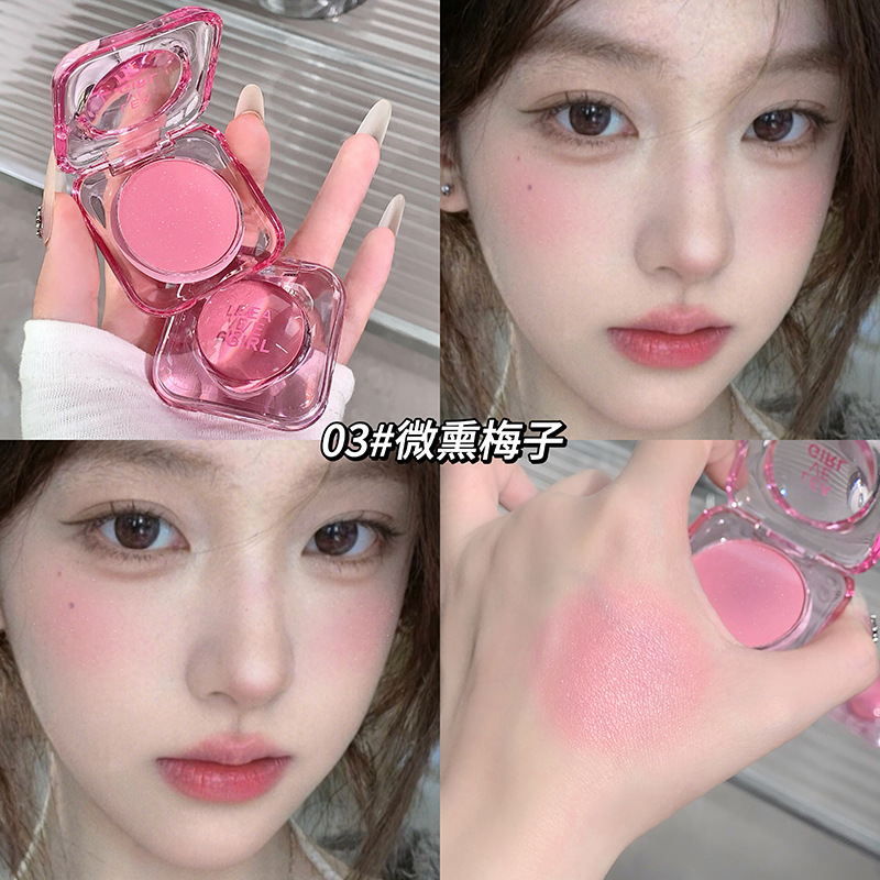 LEAVE GIRL柔光月胧纱腮红 自然膨胀胭脂腮红膏元气韩系显嫩美妆|undefined