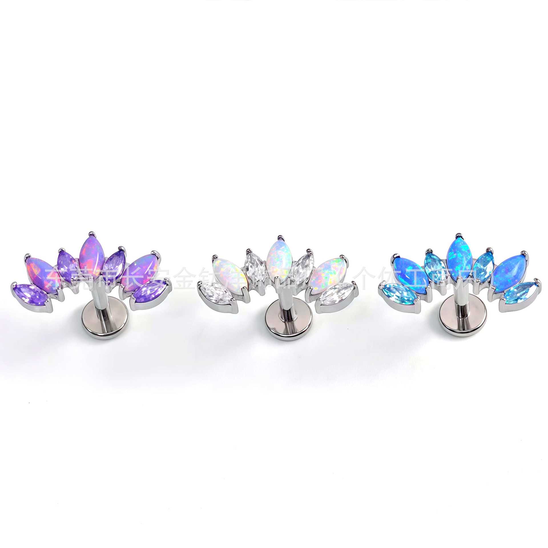 Pointed titanium steel lip stud product view