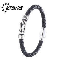 New Style Bracelet Wholesale Braided Stainless Steel Magnet Clasp Bracelet Korean Style Fashion Versatile Men's Bracelet Titanium Steel Bracelet