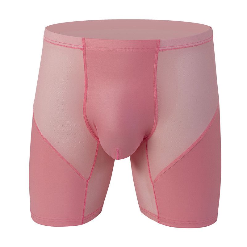 Foreign Trade Sexy Underwear Extended Boxer Men's Sexy Three-part Pants Transparent Loose Casual Sports Boxer Foreign Trade Sexy Underwear Extended Boxer Men's Sexy Three-part Pants Transparent Loose Casual Sports Boxer