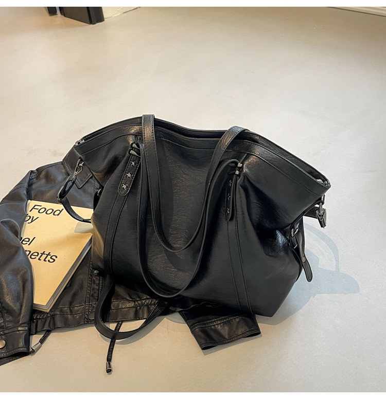 Cross-border large-capacity tote bag for women 2024 New style fashionable single-shoulder bag, retro simple casual crossbody bag for women undefined