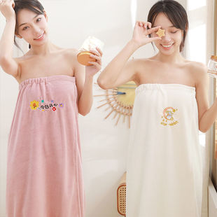 Velcro Bath Skirt Cute ins Style Wearing Wrap Bath Towel Household Adult Bathrobe Water Absorbent Quick-drying Towel