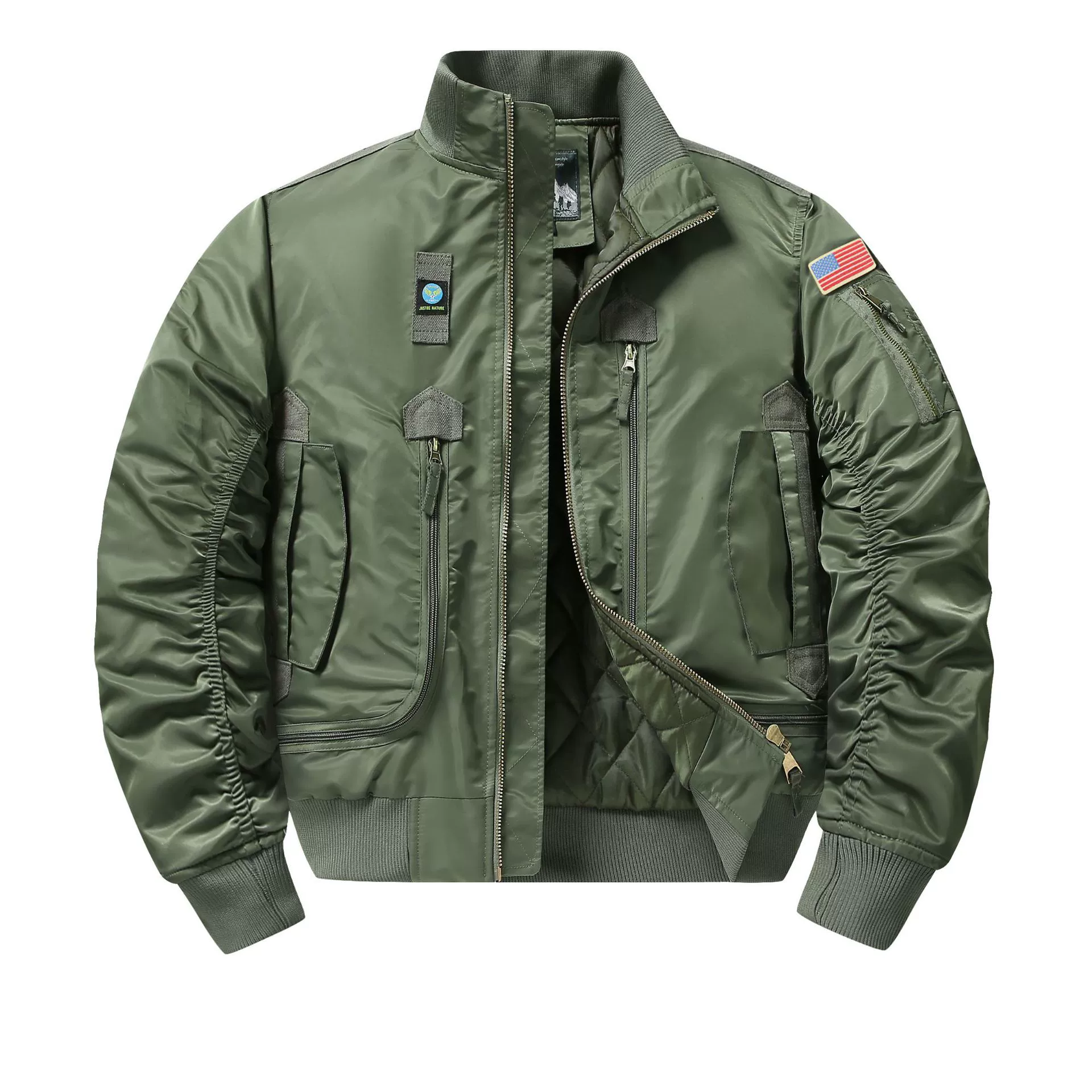 Quilted baseball jacket, tactics uniform, increased thickness