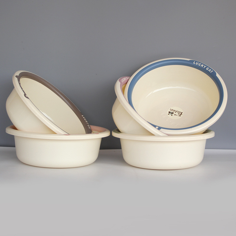 Two-color big plastic washbasin for home use for laundry for…
