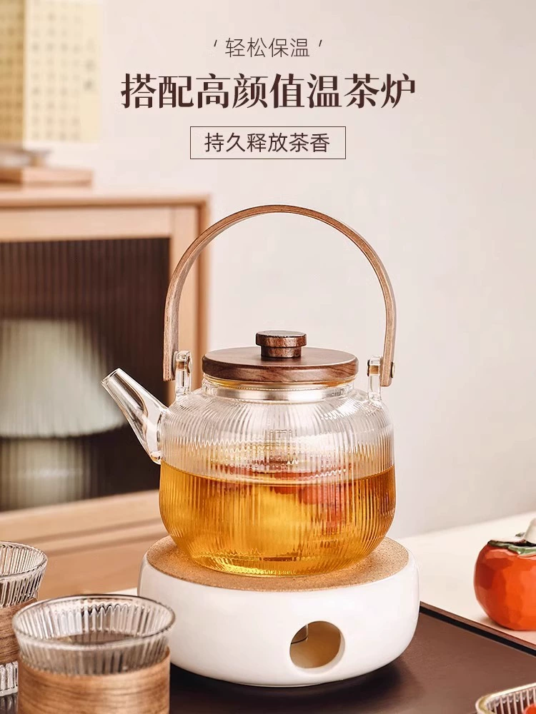 Glass afternoon tea, tea set, flavored tea, teapot, candle, tea cup, fruit tea, new collection