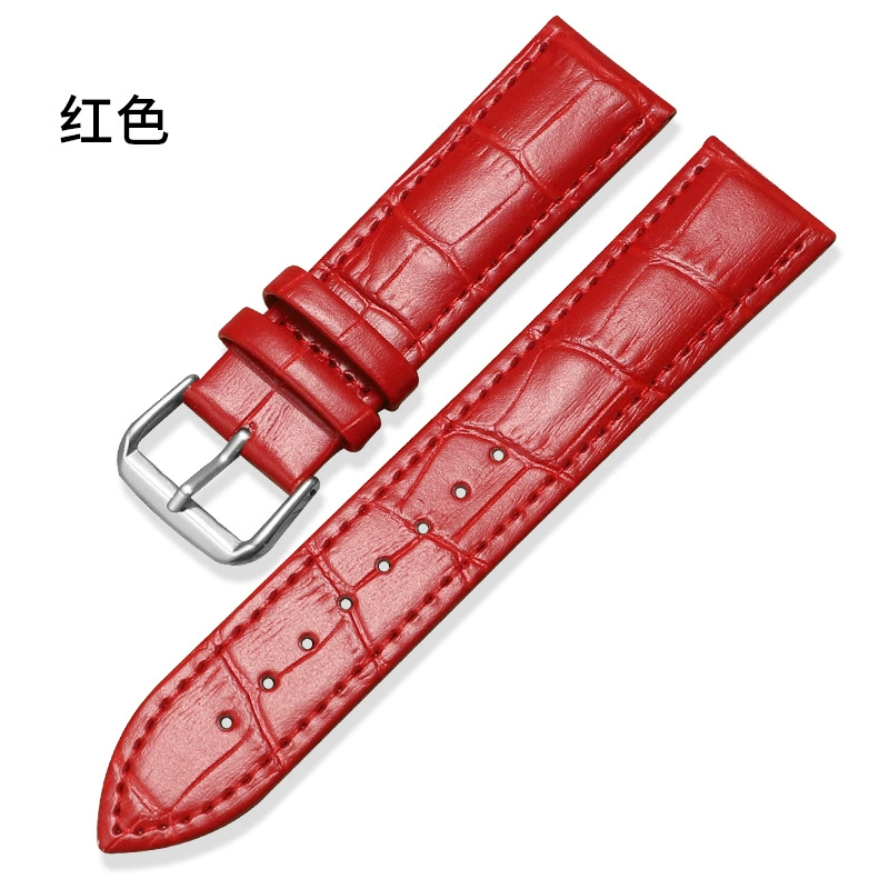 Watch Strap (Huawei Samsung Apple) genuine leather, crocodile & bamboo print, 12–24 mm widths