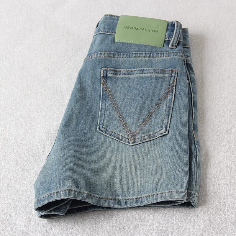 Four-sided Green Label Denim Shorts Women's Summer 2025 Fashionable New Arrival Long A- line Wide-leg Hot Pants Four-sided Green Label Denim Shorts Women's Summer 2025 Fashionable New Arrival Long A- line Wide-leg Hot Pants