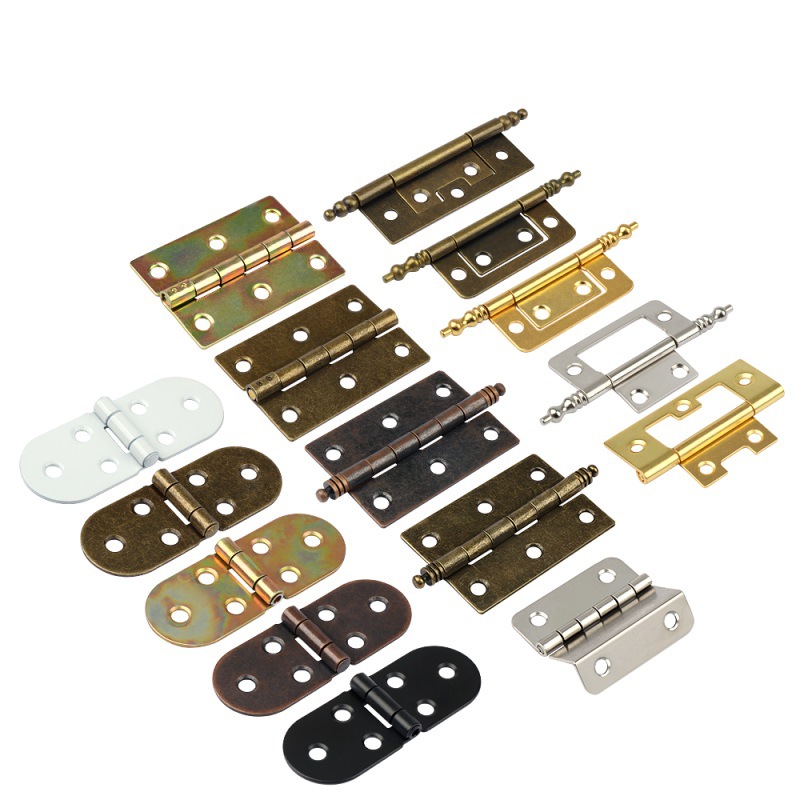 合页冷轧钢衣柜门平开铰链折叠加厚小合页相框油画装饰合页免挖槽