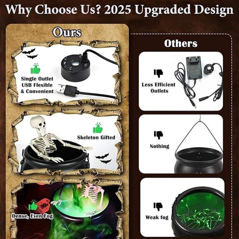 万圣节日礼品火焰巫婆桶Halloween Decorations Indoor|undefined